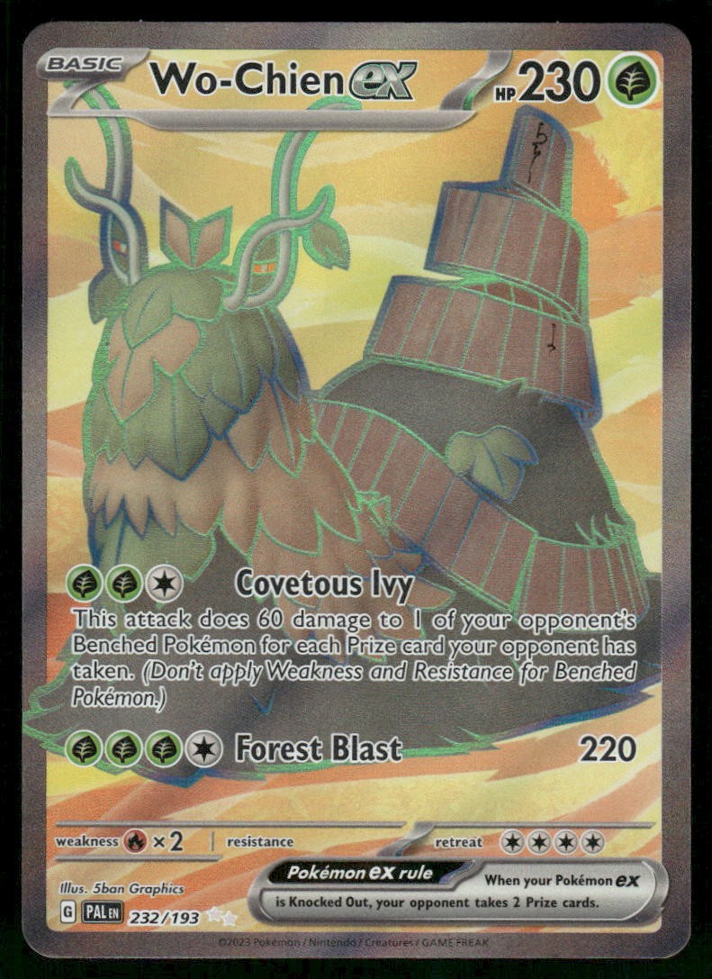 Wo-Chien ex - 232/193 Ultra Rare Holo NM Pokemon SV02: Paldea Evolved