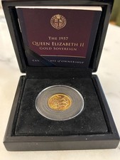 22ct 1957 Gold Sovereign Coin, Elizabeth II Era (1957)