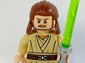LEGO Star Wars Qui-Gon Jinn Minifigure sw0810 w/ Green Lightsaber