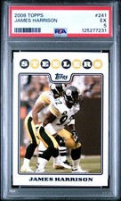 2008 TOPPS #241 JAMES HARRISON ROOKIE RC PSA 5