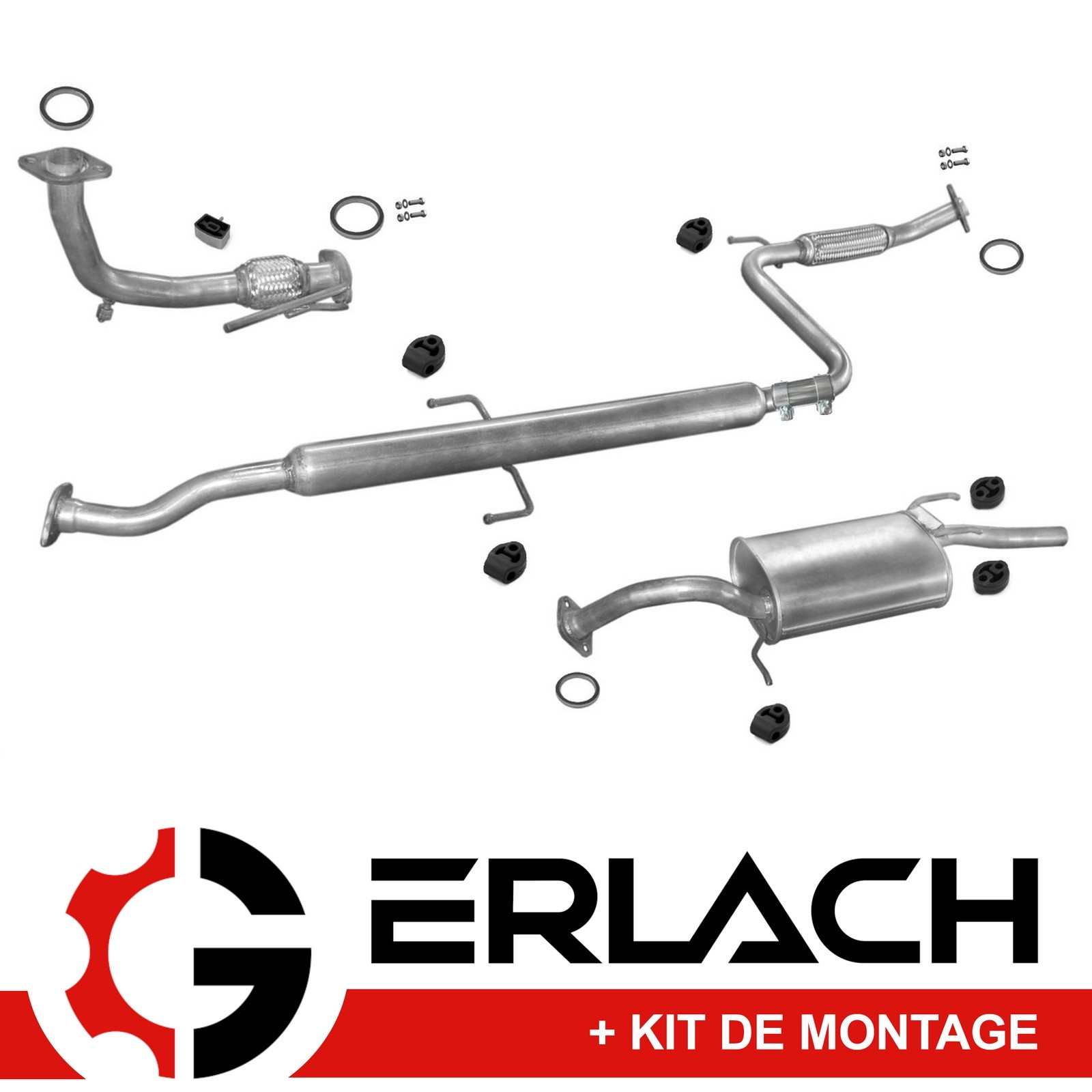 Pot échappement silencieux Toyota Corolla E9 1.8 D 4082 acier