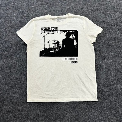Kind Regards T-Shirt Mens Size M Cream World Tour 1990 Live In Concert Graphic