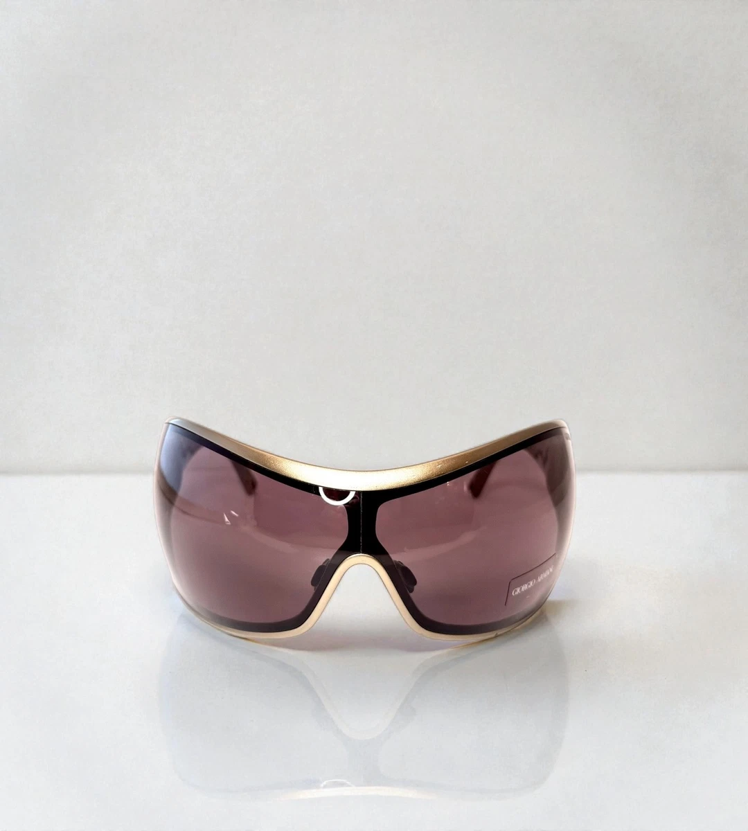Giorgio Armani 1525 743 Gold Frame Brown Gradient Lens Semi Rimless Sunglasses Giorgio Armani 1552 743 Rimless Sunglasses main image 3