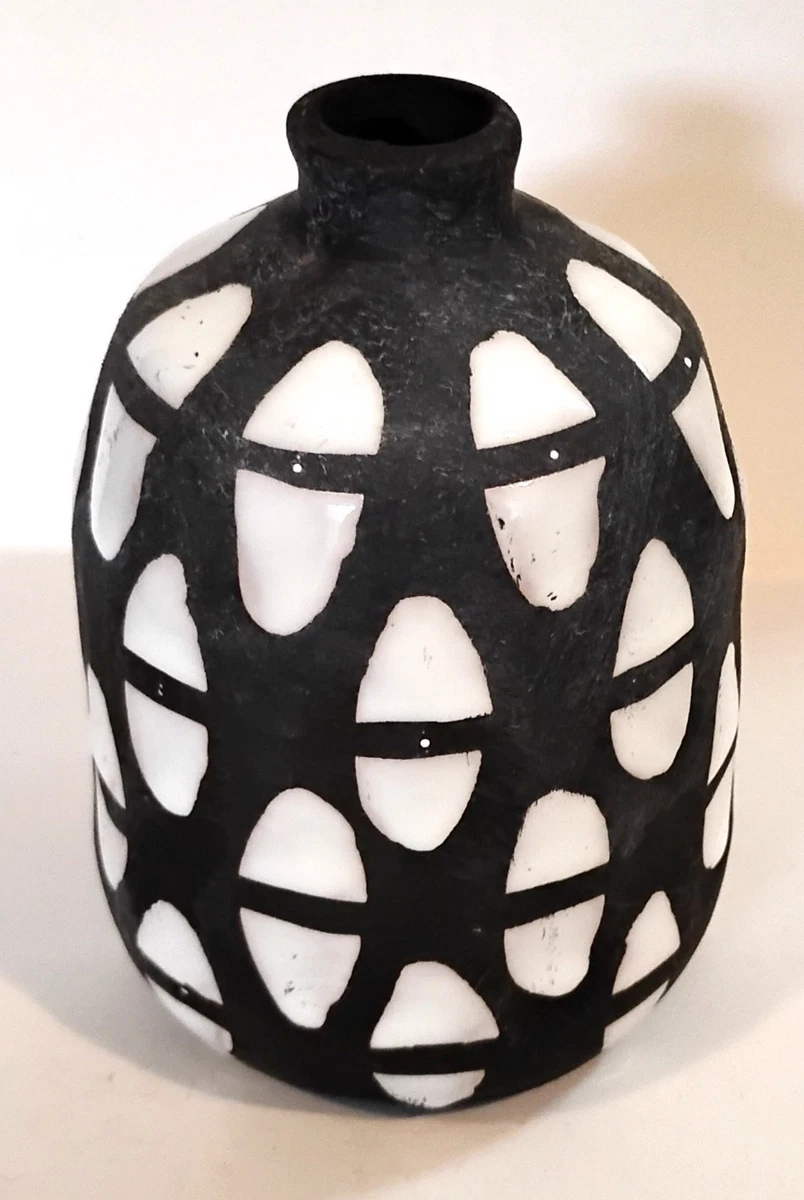 黑色圆形陶瓷花瓶| eBay
