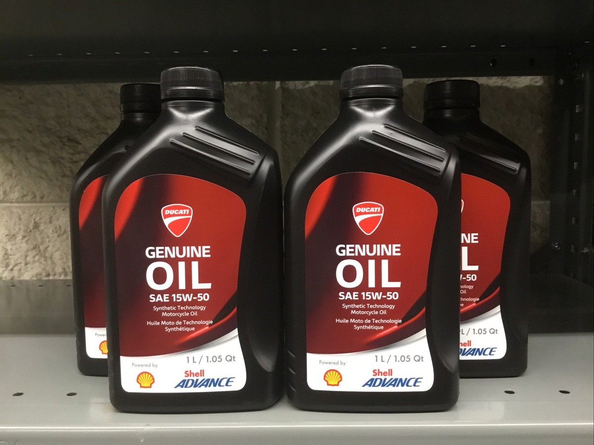 SHELL ADVANCE DUCATI SAE 15W-50 OIL - (4 QT PACK) | eBay