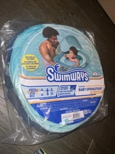 SwimWays Baby SpringFloat w/ Sun Canopy Pack & Go Pool Float w/ Carry Bag 9-24M