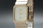 Seiko Dolce 7731-5200 Tank Quartz Gold Dial Men's Watch Vintage 1987 [Near MINT]