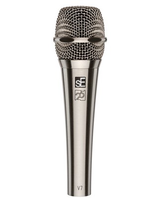 Se Electronics V7 NI-25AE 25th Anniversary Brushed Nickel Handheld Microphone