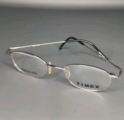 Timex T303 Silver - Stainless Steel Full Rim Eyeglass Frame 48/20/130
