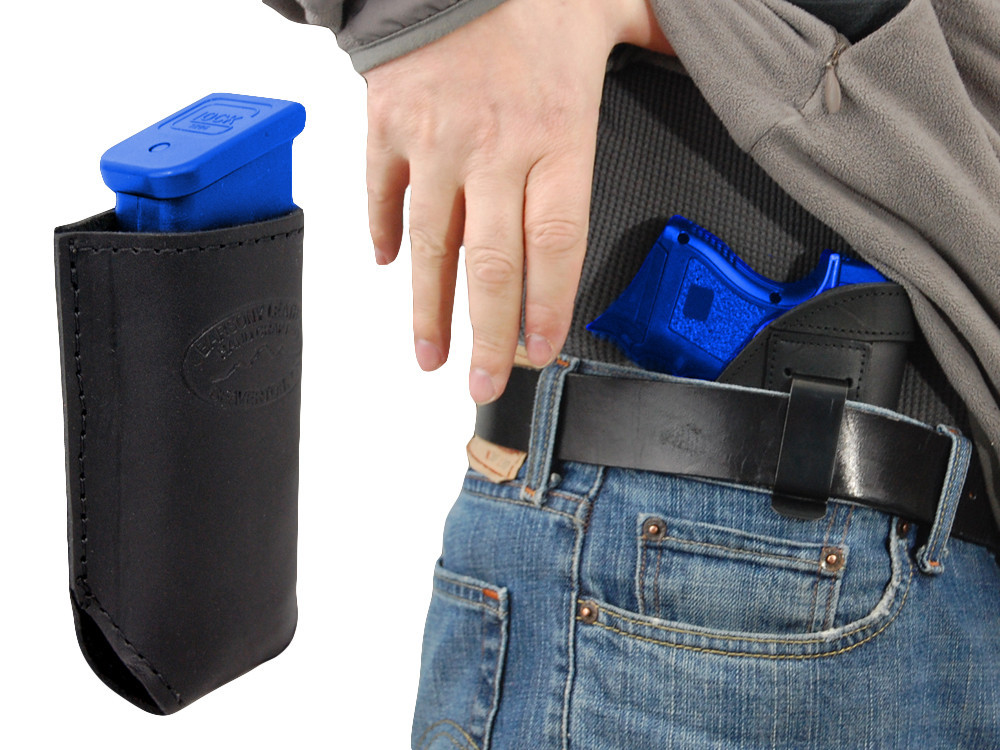 NEW Barsony Black Leather IWB Holster + Mag Pouch Walther Steyr Comp 9mm 40 45