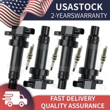 4x Ignition Coils + 4x Spark Plugs Set For 2010-2012 Kia Soul 1.6L L4 UF636