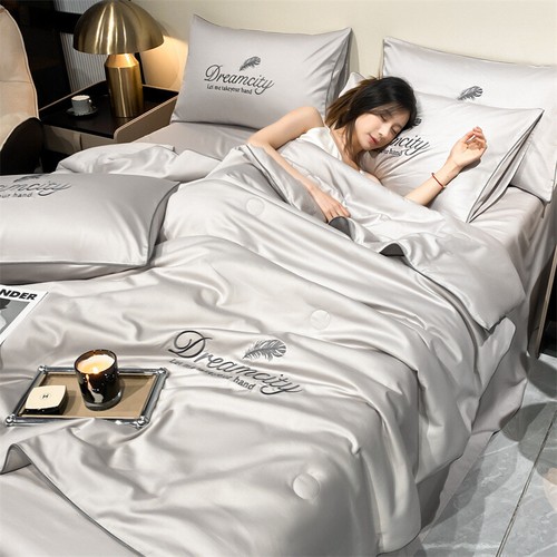 Sommer Einfache Eis Seide Quilt, Neue Kühlende Tröster Decke Waschbar Bettwäsche - Bild 16 von 30