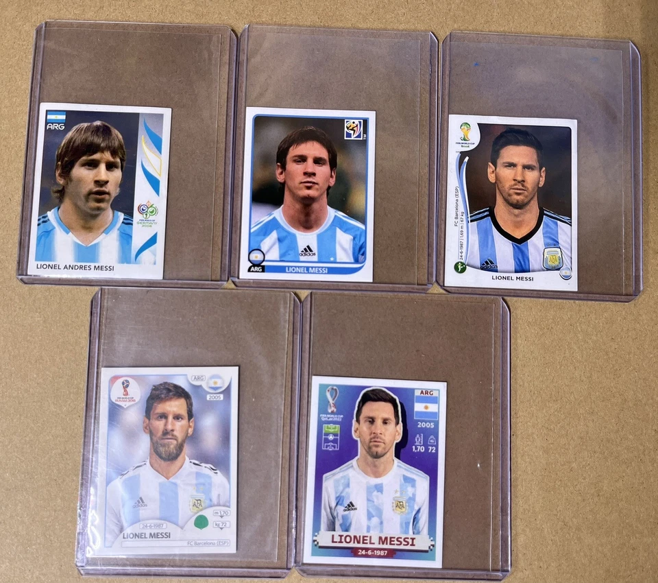 messi world cups stickers 2006-2010-2014-2018-2022 - Image 2 of 4
