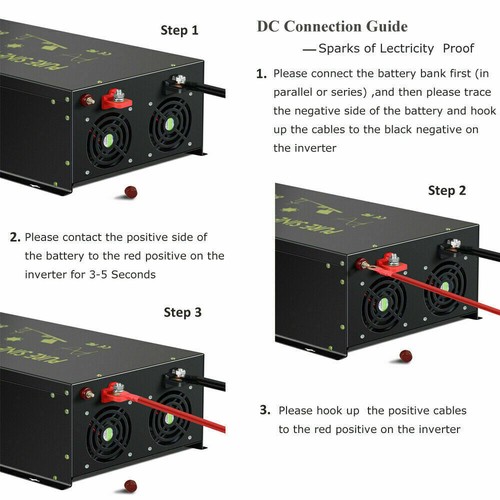 5000W 24V DC Pure Sine Wave Inverter to 120V AC Not Working Secondary Sale Car - Picture 2 of 5