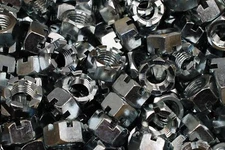 (30) Slotted Hex Castle Nuts 7/8-9 Thread Zinc Plated 7/8"-9