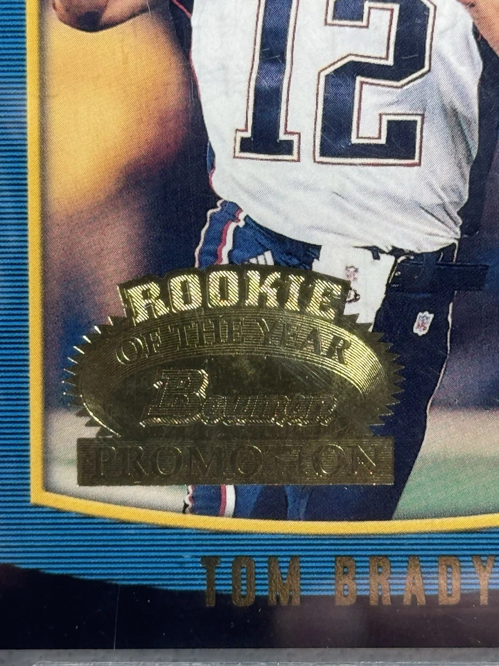 Bowman 2000 - Promoción Novato del Año Tom Brady (RC) *Solo 250 Producidos* Foto 3 de 4