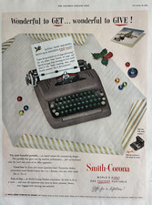 1952 Smith Corona Portable Typewriter Worlds First Fastest Xmas VTG Print Ad
