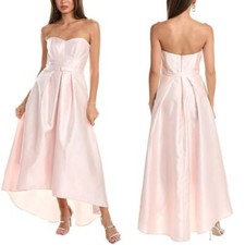 New!  Alfred Sung womens High-Low Gown in pink, size 14R