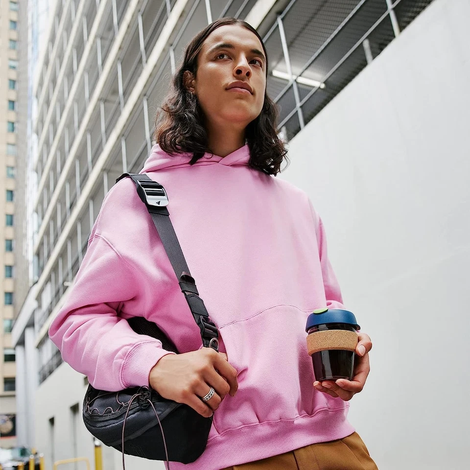 Taza de café de vidrio templado reutilizable KeepCup ligera, sin BPA | mediana | 12 oz Foto 3 de 4