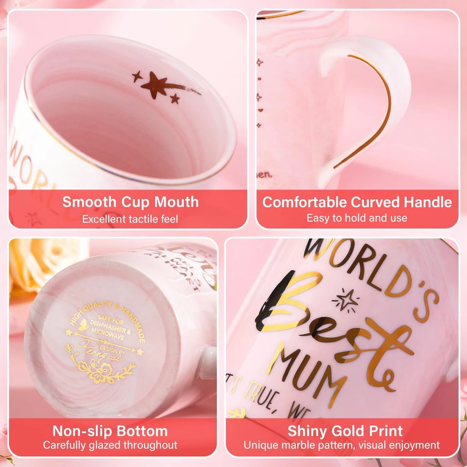 Cadeau Anniversaire pour Maman de Filles et de Fils – World's Best Mum - Tass... - Photo 4/4