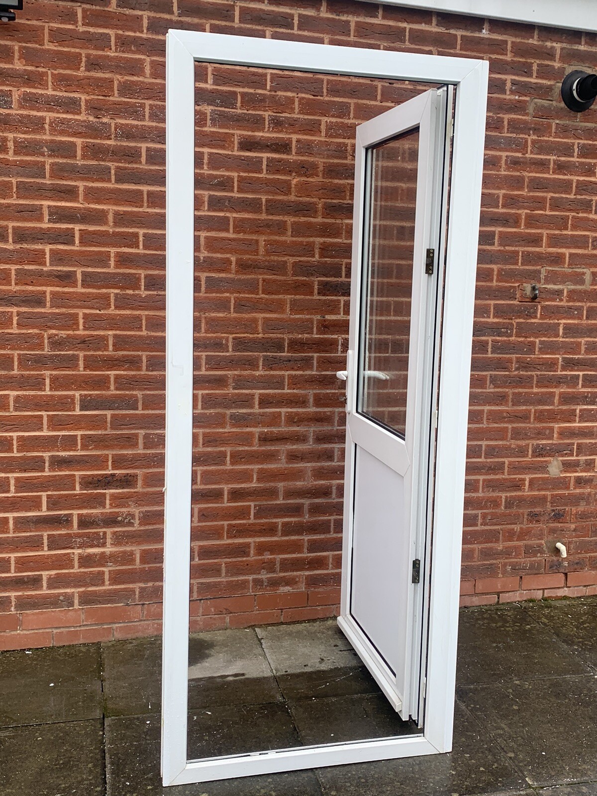 UPVC DOUBLE GLAZED BACK DOOR SIDE DOOR 88.5cm WIDE 209cm HIGH KEY Can