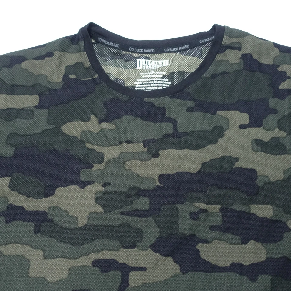 Camisa de comercio Duluth para hombre grande verde camuflaje nailon manga larga pulóver Foto 2 de 4