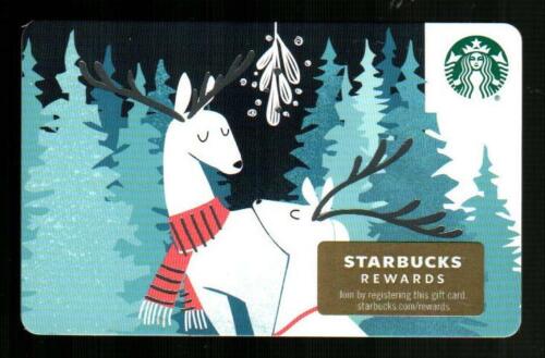 STARBUCKS Reindeer Kissing Under Mistletoe 2019 Gift Card ( $0 )  - Zdjęcie 1 z 2
