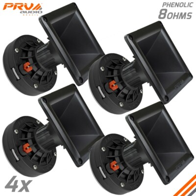 4x PRV Audio D270Ph-S 1'' Phenolic Driver 150 Watts 8 Ohms + WG11-25 Black Horn