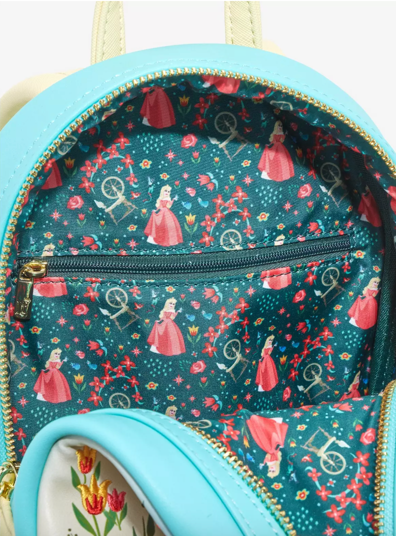 Mini Sac à Dos Loungefly Sleeping Beauty Briar Rose - Cuir Végétalien, Neuf