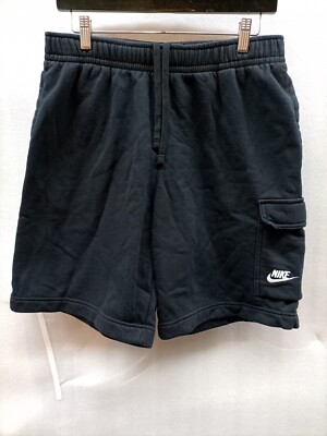 Nike Mens NSW Sportswear Club Fleece Cargo Shorts- Black- Size L- CZ9956  010