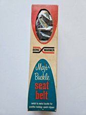 Vintage Mint 1960s Black Magi-buckle Seat Belt Complete Nib Nos Borg Warner