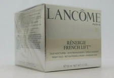 Lancome Renergie French Lift Night DUO-Retightening Cream + Massage Disk 1.7 oz