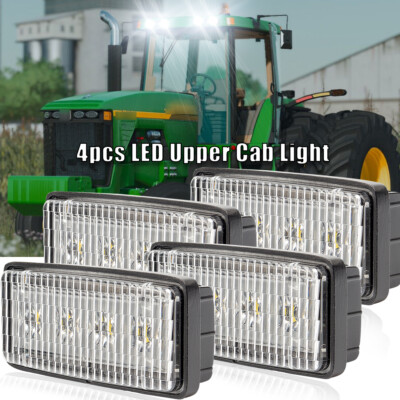 4PCS 60W LED Light Upper Cab Lamp For John Deere 7210 7410 7510 7610 7710 7810