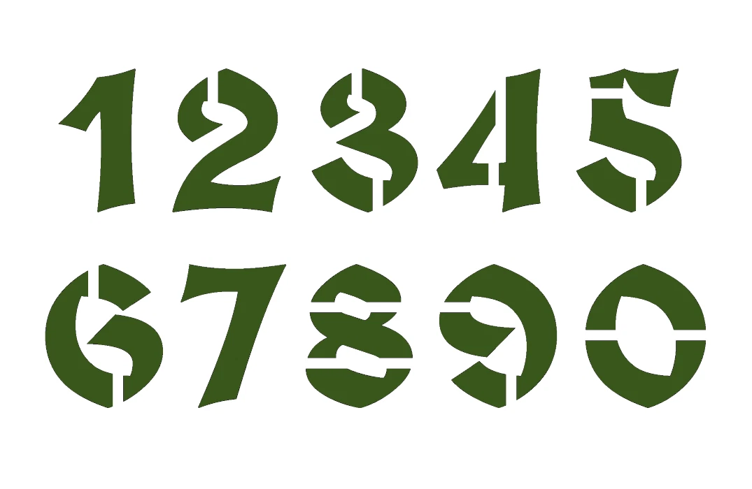 Block Number Stencils