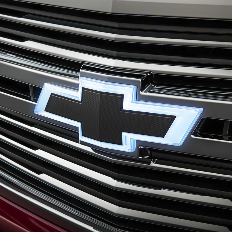 Lighted Chevy Bowtie Emblem LED Bowtie Emblem Front Illuminated Black