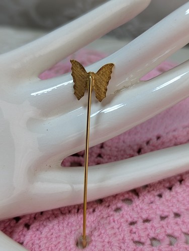 Vintage Butterfly Stick Pin Stickpin Enamel Metal 1/2 color - Picture 2 of 8
