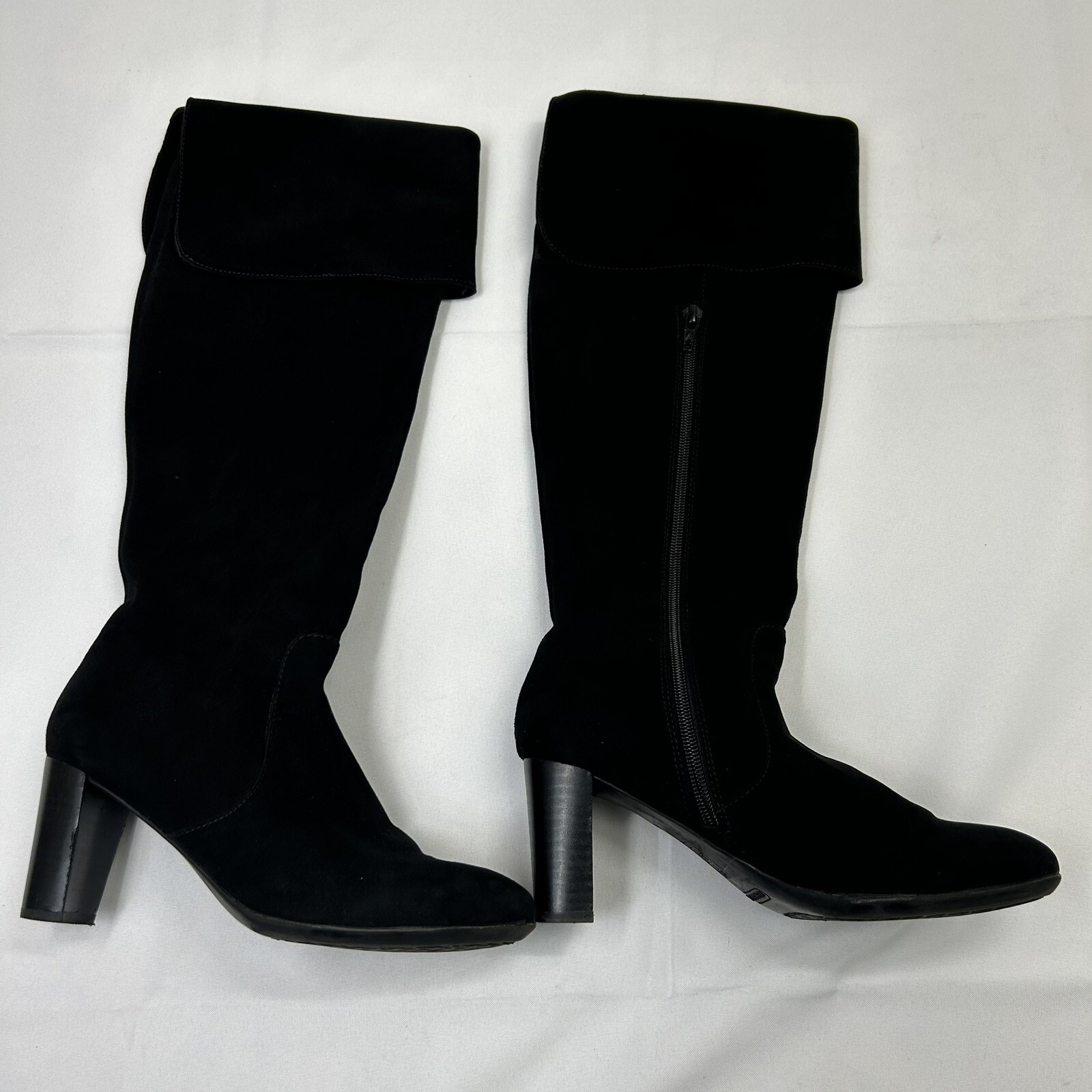 Aerosoles Knee High Black Suede High Heeled Boots… - image 9