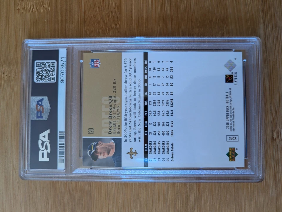 2006 Upper Deck - #120 Drew Brees - Image 2 of 2