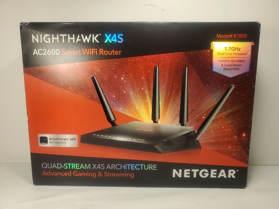 WiFi NETGEAR Nighthawk X4S AC2600 R7800 Smart WiFi Gaming Router PLEASE READ - Image 2 of 4