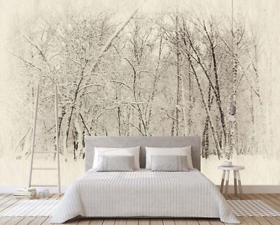 3D Winter Branches ZHUA7562 Wallpaper Wall Murals Removable Self-adhesive Ann 24