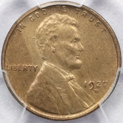 1927-D 1c Lincoln Wheat Cent - PCGS MS 63 RB