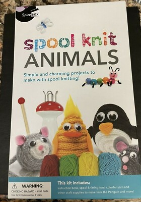 Spool Knit Animals Kit SPICE BOX ALL INCLUDED PLUS BOOK 8YS UP BRAND NEW KNITING