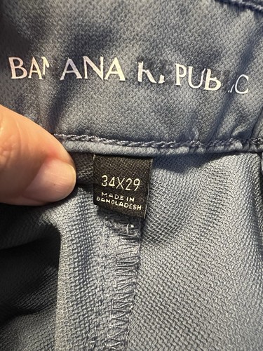 Banana Republic Flat Front Pants 34x29 China-Blue Chino - Picture 3 of 13