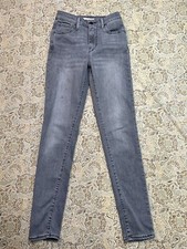 Levis 721 Womens Sz 26 High Rise Skinny Stretch Denim Pants Designer Jeans Gray