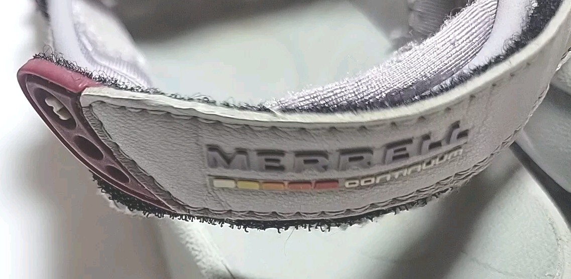 SANDALI MERRELL VIOLA SKELLY PUNTA APERTA CON LARGHEZZA E SCHIENA REGOLABILI TAGLIA 9M OTTIME CONDIZIONI