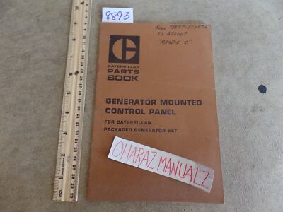 CATERPILLAR Generator Mounted Control Panel Parts Book Manual Oct 1975