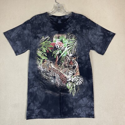 The Mountain Shirt Mens Small Black Dyed San Diego Zoo Wildlife Alliance Print
