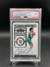 CARSEN EDWARDS 2019 Panini Contender 126 Ticket Image Variation RC Auto PSA 9 🔥
