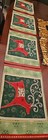 Reindeer Placemats Set/4 19"x13" Christmas Red Green Multi-Color Paisley