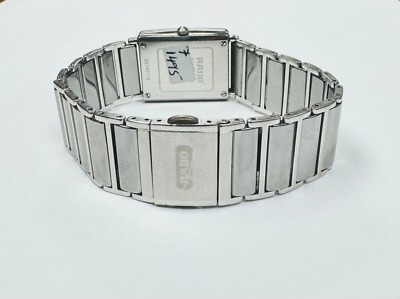 Rado Jubile 24mm Ceramic Silver Band Silver Diamond Dial Date